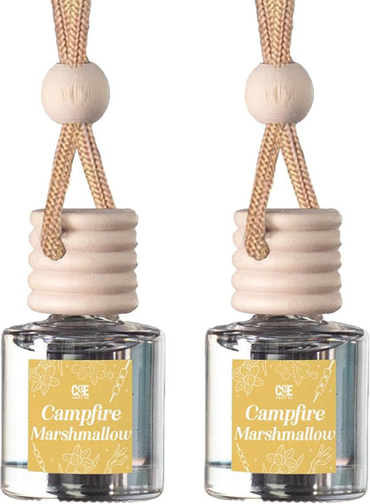 C&E Craft Co Hanging Car Air Freshener Diffuser 2 Pack, Long Lasting Fragrance Oil Car Freshener, Glass Bottle Auto Air Fresh