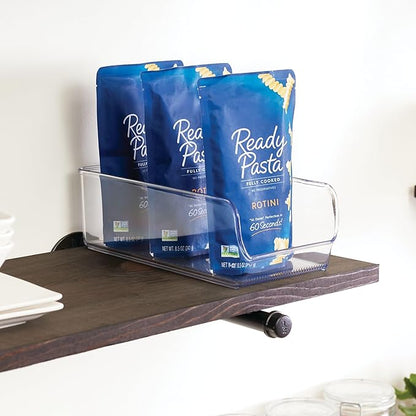 iDesign Pantry Bin for Kitchen or Cabinet Storage - Set of 4 - Clear