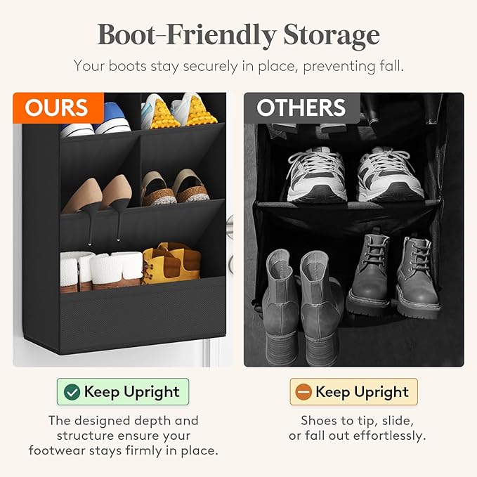 Lifewit 8 Tier Over the Door Shoe Organizer with 15 Large Deep Pockets, Fabric Hanging Shoes Shelf for Closet, Dorm Storage, 