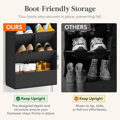 Lifewit 8 Tier Over the Door Shoe Organizer with 15 Large Deep Pockets, Fabric Hanging Shoes Shelf for Closet, Dorm Storage, 