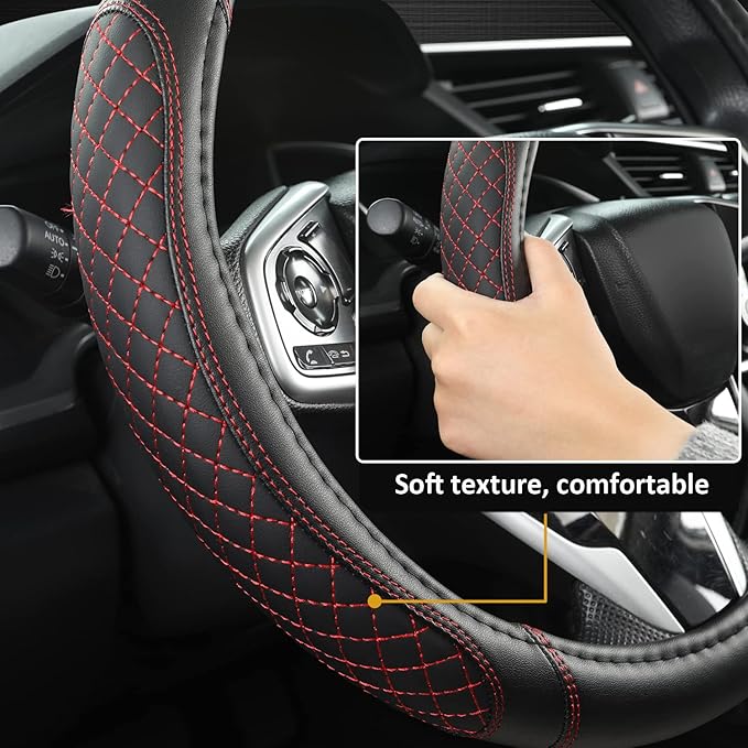 West Llama Customized Auto Car Steering Wheel Cover for Chevy Silverado,Tahoe,Equinox,Traverse,Trailblazer,Colorado (Diamond 