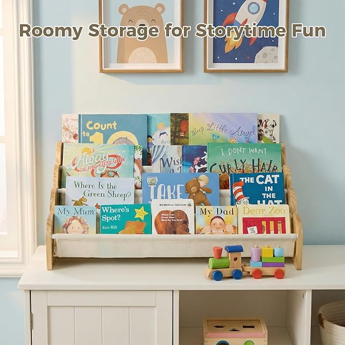 Puricon Drink Organizer for Fridge Pusher Glide Bundle 4-Tier Kids Bookshelf