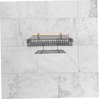 2pcs Metal Wire Wall Mount Baskets Grid Wall Storage Basket for Office Kitchen Bathroom