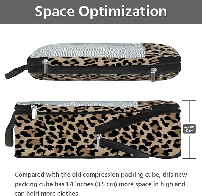 7 Pcs Compression Packing Cubes for Travel, Waterproof Suitcase Luggage Backpack Organizer with Toiletry Bag Travel Essential