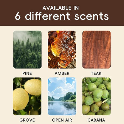 Car Air Freshener Natural Essential Oil Scent, Odor Eliminator and Purifier, Vent Clip Air Freshener for Car (Refill - 3 Pack