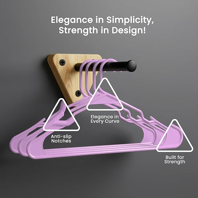 Utopia Home Plastic Hangers 30 Pack - Perfect Space Saving Clothes Hanger - Durable and Strong - Perfect Closet Organizers wi