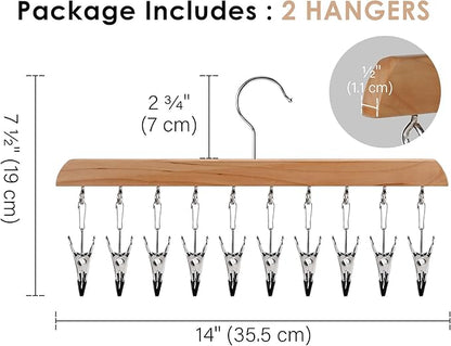 StorageWorks Hat Rack, Closet Organizer and Storage for Baseball Caps,Set of 2 with 10 Adjustable Stainless Steel Clips, Fits