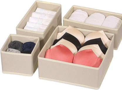 DIOMMELL 9 Pack Foldable Cloth Storage Box Closet Dresser Drawer Organizer Fabric Baskets Bins Containers Divider for Baby Cl