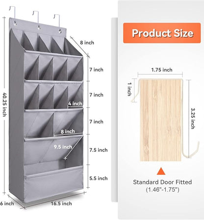 FENTEC 1 Pack Over-the-Door-Shoe-Organizers,Hanging Organizers with Large Pocket Shoe Holder Hanging Shoe Rack for Closet Sho