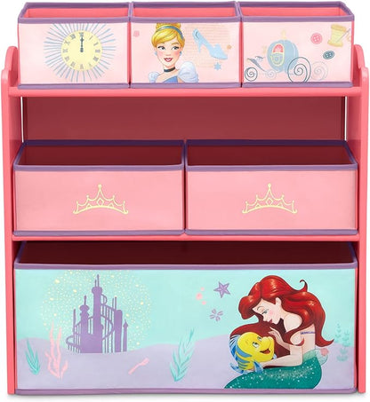 Delta Children Design & Store 6 Bin Toy Storage Organizer, Disney Princess