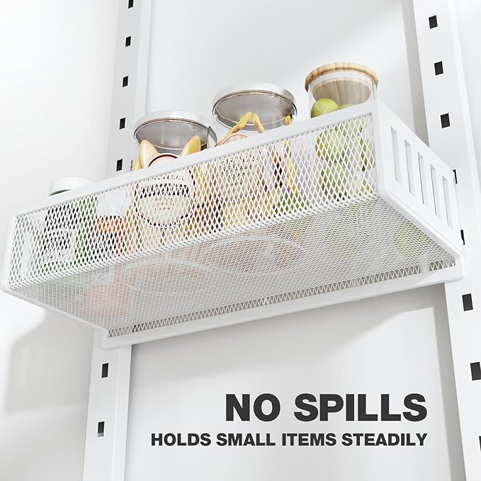 Pantry Door Organizers and Storage, 6-Tier Large Metal Heavy-Duty Frame Over the Door Spice Rack, 2 in 1 Wall-Mounted or Hang