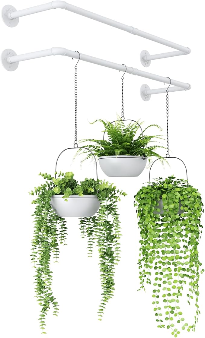 Bamworld Hanging Planters 2PCS for Indoor Plants Hanging Plant Holder Plant Hanger Indoor Ceiling Window Plant Shelves Wall M