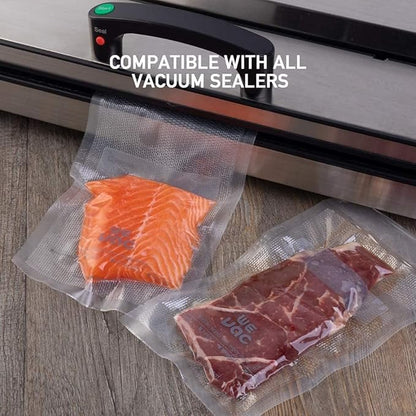Wevac Vacuum Sealer Bags 100 Quart 8x12 Inch for Food Saver, Seal a Meal, Weston. Commercial Grade, BPA Free, Heavy Duty, Gre