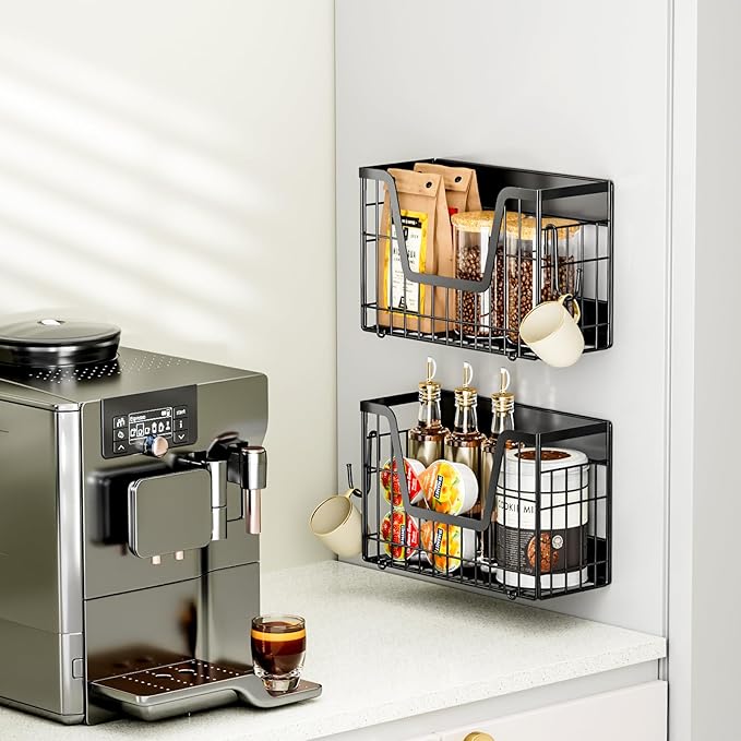 Perfume Organizer for Dresser and 2 Set Magnetic Shelf for Fridge