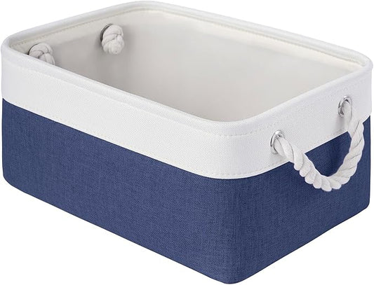 Storage Baskets for Shelves 13.8x9.8x6.7 Inch, Foldable Fabric Storage Bins with Handles, Small Storage Baskets for Organizin