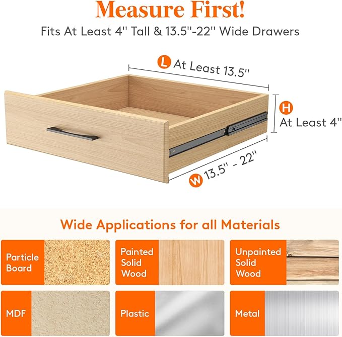 Lifewit 5 Pack Drawer Dividers Plastic Adjustable Drawer Organizers for Clothes, Expandable Dresser Separators in Bedroom/Bat
