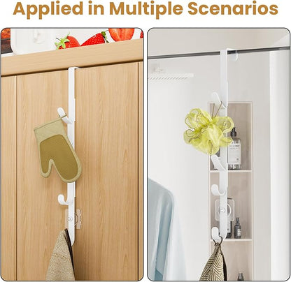 Over The Door Hooks, Metal Door Hooks for Hanging, Over The Door Purse Organizer for Coat Hanger, Back of Shower Door for Han