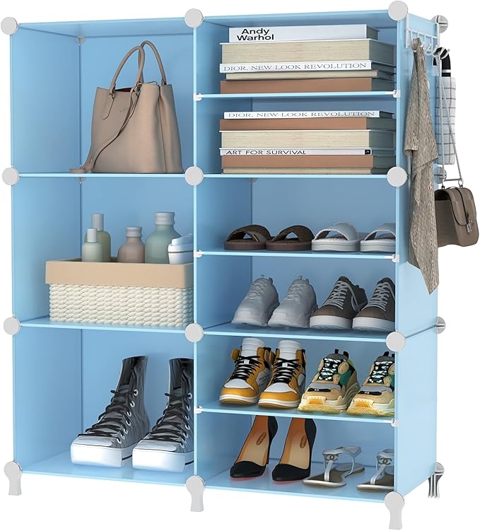 AWTATOS Closet Organizer 6 Cube Storage Shelves Portable Closet Clothes Organizers and Storage Stackable Cubby Shelving for C