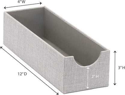 Household Essentials Narrow Organizer Tray 2 Pack, Gray