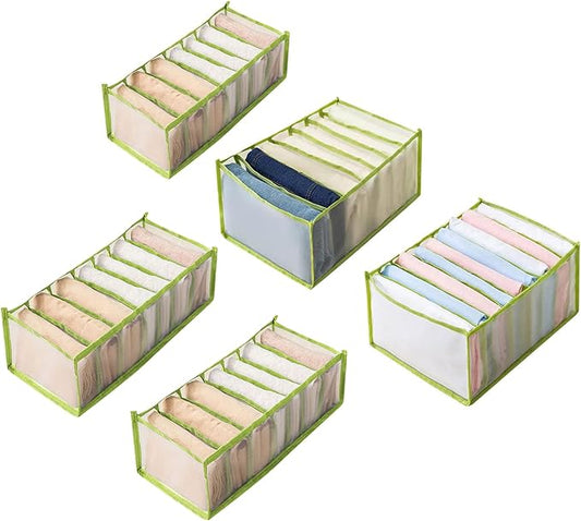 5PCS Wardrobe Clothes Organizer - Foldable Closet Drawer Organizer for Clothes, Portable Closet Organizers and Storage Bins, 