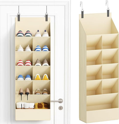 Lifewit 6 Tier Over the Door Shoe Organizer with 11 Large Deep Pockets, Fabric Hanging Shoes Shelf for Closet, Dorm Storage, 