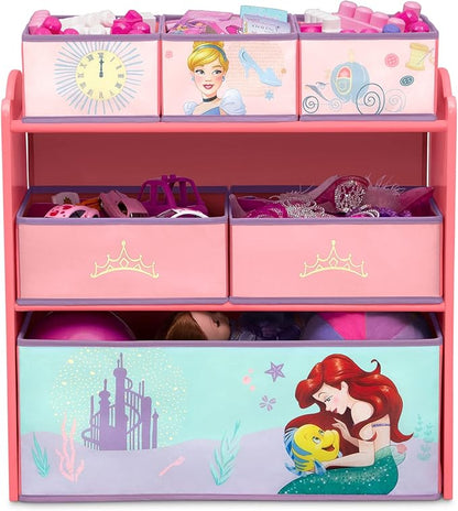 Delta Children Design & Store 6 Bin Toy Storage Organizer, Disney Princess