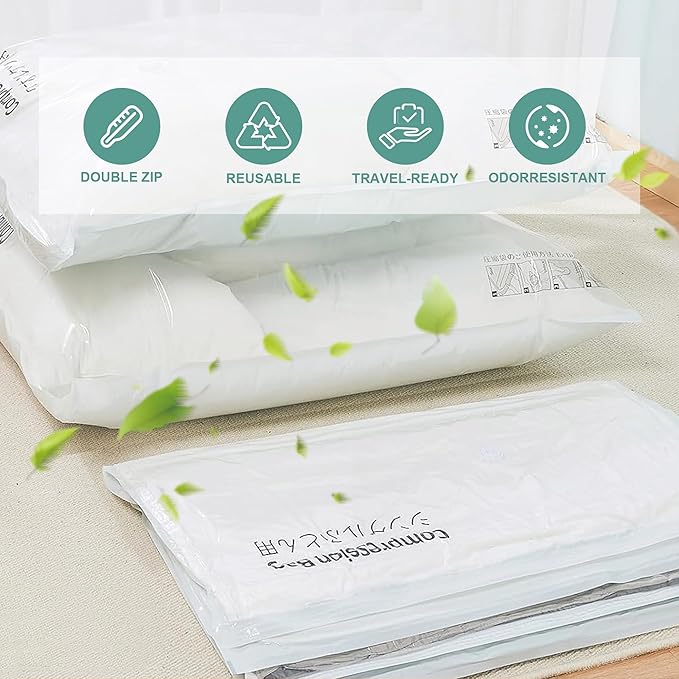 Travel Vacuum Storage Bags with Electric Pump, Multiple Combinations Travel Packing Bags for Luggage and Suitcase, Carry-on S