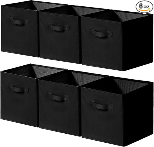 Cupic Cupid 11 Inch Storage Cube, Fabric Cube Storage Bin with Handles, Storage Cube Organizer for Clothes and Toys, Collapsi