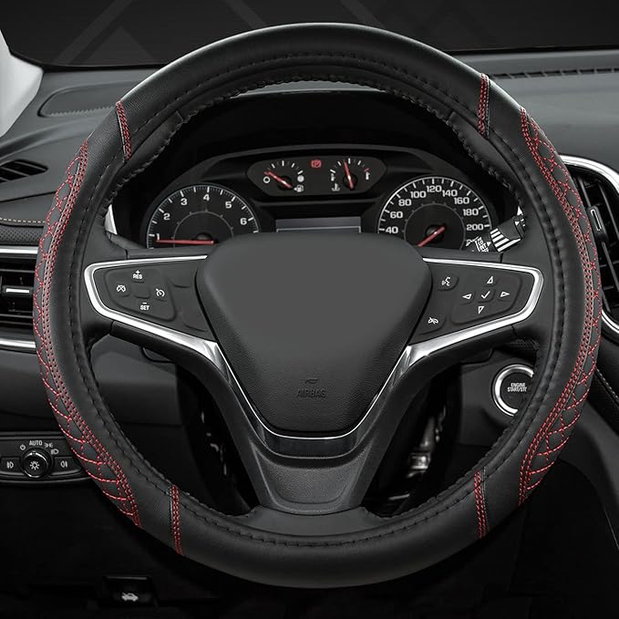 West Llama Customized Auto Car Steering Wheel Cover for Chevy Silverado,Tahoe,Equinox,Traverse,Trailblazer,Colorado (Diamond 