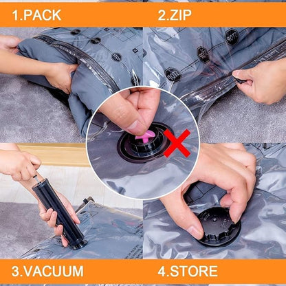 GONGSHI Vacuum Storage Bags, Space Saver Seal Bags For Clothing, Blankets, Comforters, Pillows, Clothes Storage,Travel Luggag