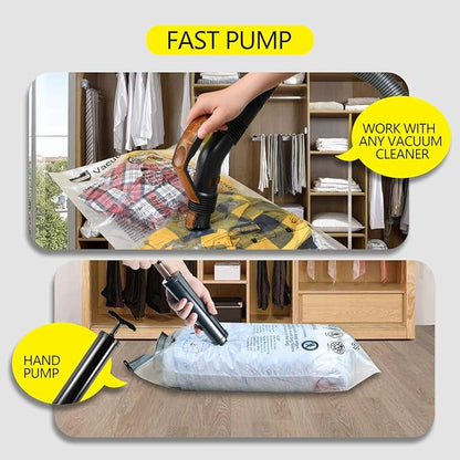 GONGSHI Vacuum Storage Bags, Space Saver Seal Bags For Clothing, Blankets, Comforters, Pillows, Clothes Storage,Travel Luggag