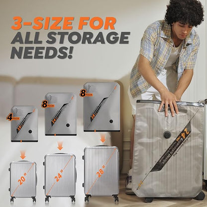 Vacbird Rechargeable Wireless Pump Travel Storage Bags Set - 20 Pack Portable Space Saver Bags for Travel & Home - Vacuum Com