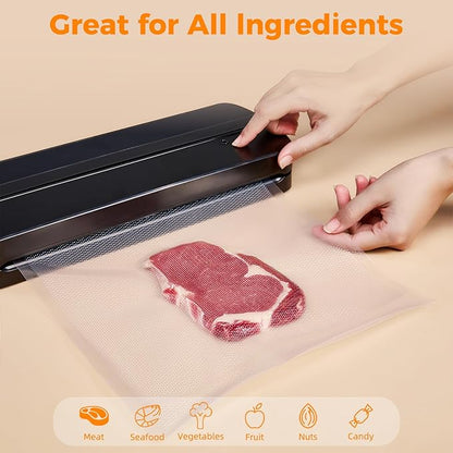 Wevac Vacuum Sealer Bags 11x16' Rolls 6 pack for Food Saver, Seal a Meal, Weston. Commercial Grade, BPA Free, Heavy Duty, Gre
