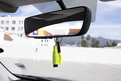 resqme The Original Emergency Keychain Car Escape Tool, 2-in-1 Seatbelt Cutter and Window Breaker, Made in USA, Family Pack o