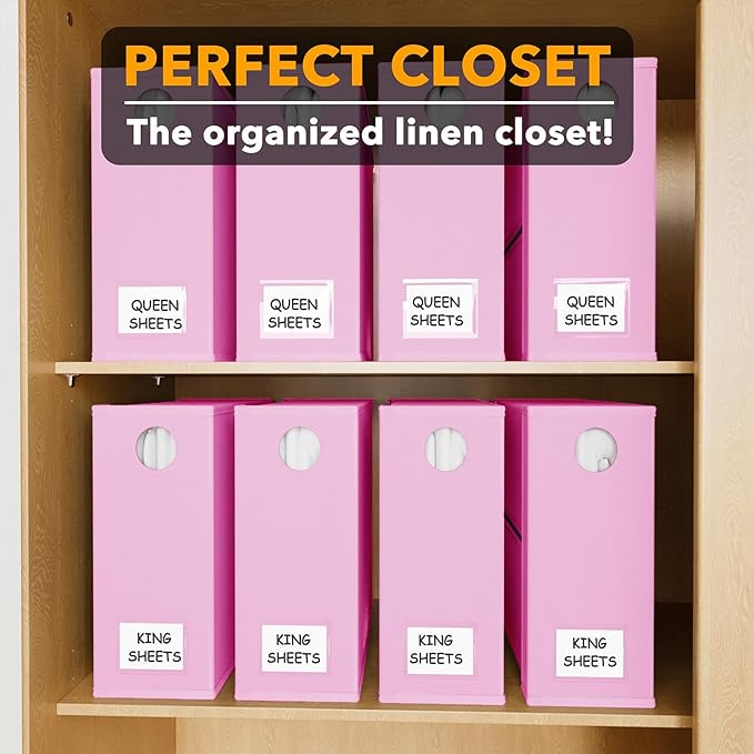 SpaceAid 8 Pack Bed Sheet Organizers and Storage, Foldable Organizer for Linen Closet, Set Folder Keeper with Window XL (Quee