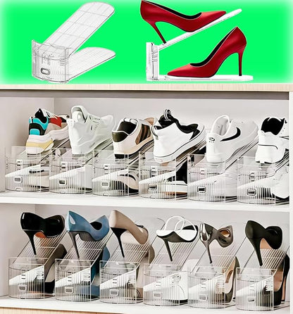 Shoe Slots Organizer for Closet 12PACK Shoe Stacker Adjustable Shoe Slots Organizer Shoe Space Savers Double Layer Stack Shoe