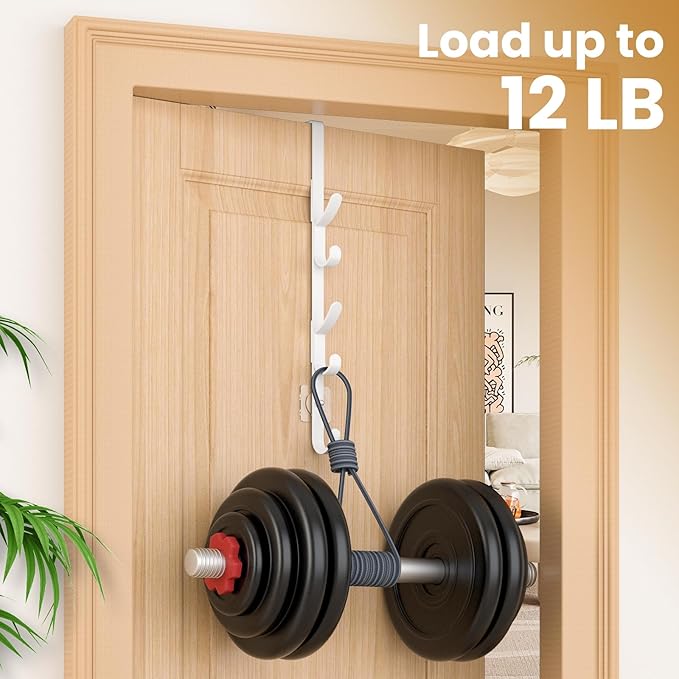 Over The Door Hooks, Metal Door Hooks for Hanging, Over The Door Purse Organizer for Coat Hanger, Back of Shower Door for Han