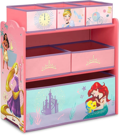 Delta Children Design & Store 6 Bin Toy Storage Organizer, Disney Princess