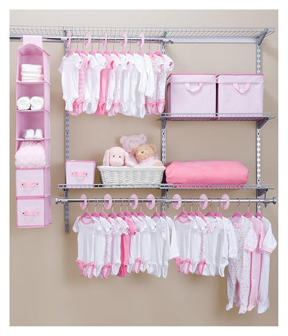 Delta Children Nursery Storage 48 Piece Set - Easy Storage/Organization Solution - Keeps Bedroom, Nursery & Closet Clean, Bar