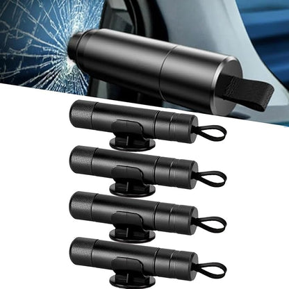 4Pcs Life Hammer Car Escape Tool and Seatbelt Cutter, Seat Belt Cutter and Glass Breaker, for Land and Underwater (4Pcs Black
