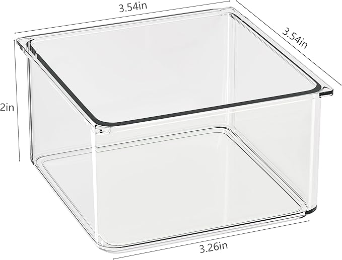 Hudgan 24 Pcs Small Drawer Organizer BinsSet, Stackable Drawer Divider Trays for Makeup Vanity, Bathroom, Office Desk, Straig