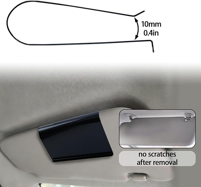 Car Air Freshener Visor Clip Compatible with Drift Car Air Freshener, Auto Accessories, Vehicle Sun Visor Metal Clip, Black, 