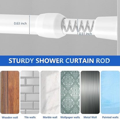 Goowin Tension Curtain Rod 22 to 36 Inch, 5/8" Diameter No Drilling Small Tension Rod, Expandable Spring Loaded Curtain Rods,