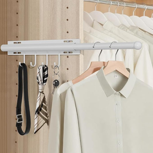 12 inch valet rod,extendable and pull-out wardrobe pole for hanging clothes pull out,closet extender hanging rod,wardrobe ext