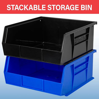 Akro-Mils 30235 AkroBins Plastic Storage Bins, Space-Saving Stackable Bins for Garage, Pantry, Craft Organization, 11" x 11" 