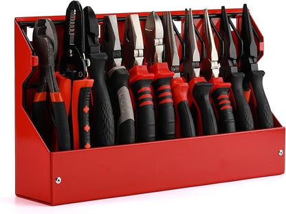 Mayouko 11 Slots Pliers Rack Organizer Holder, For Standard & Wide Pliers, All Steel, Fits in Toolbox Drawer, Chest, Pegboard