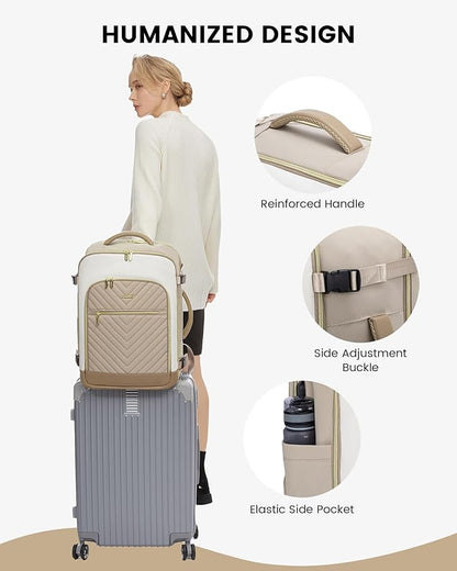 LOVEVOOK Large Travel Backpack for Women, 50L Carry on Backpack Airplane Approved, TSA Personal Item Travel Bag for Women fit