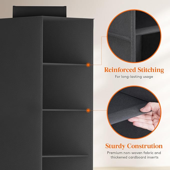 Lifewit Hat Organizer for Baseball Caps, Hat Rack Hanging Storage, Non-Woven Fabric Display Shelf Holds Up to 40 Hats, Cap Ho