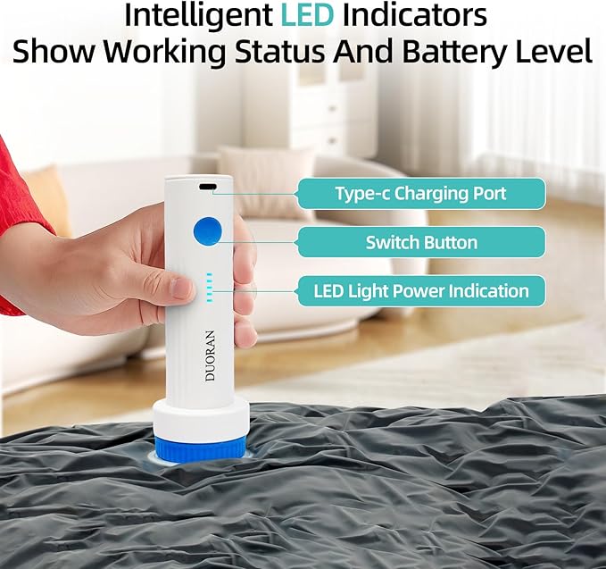 Cordless Electric Vacuum Pump for Vacuum Storage Bags Travel Air Pump, Portable USB Rechargeable Seal & Compression Bag Pump 