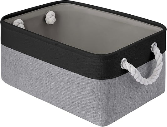 Storage Baskets for Shelves 13.8x9.8x6.7 Inch, Foldable Fabric Storage Bins with Handles, Small Storage Baskets for Organizin
